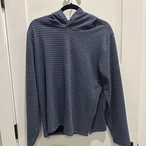 Vince Navy and White Striped Pullover